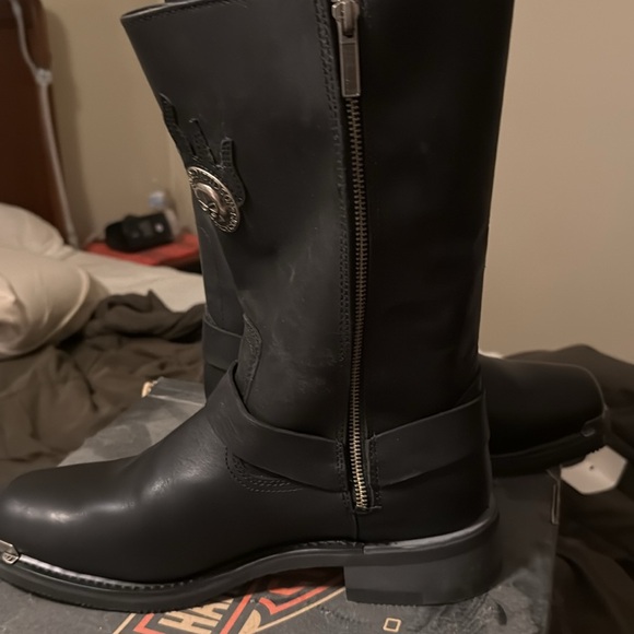 NWT Harley Davidson Skull Boots with side zipper - Picture 4 of 5